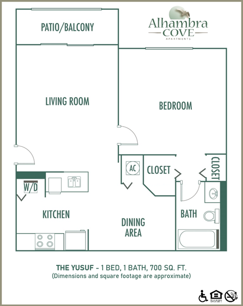 1 BED 1 BATH - THE YUSUF - ALHAMBRA COVE